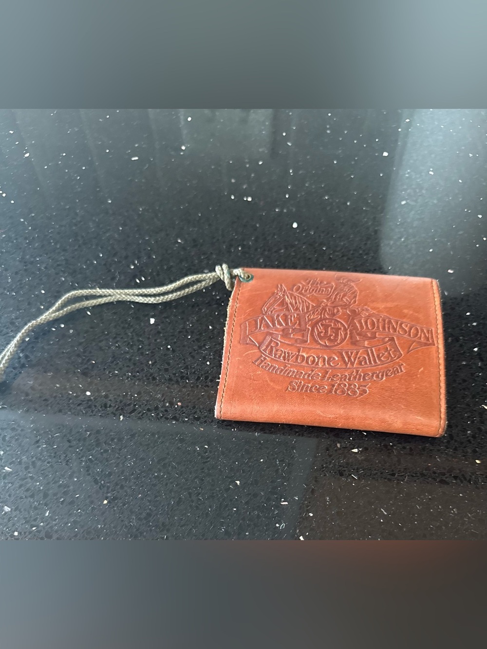 Vintage Jake Johnson Rawhide Wallet Leather Bifold Handcrafted